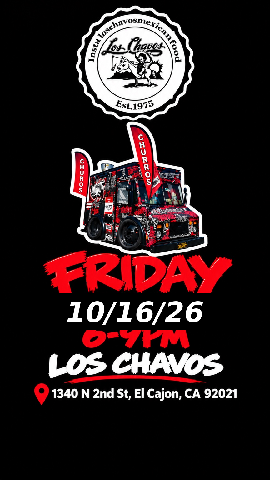 Friday October 16 schedule flyer